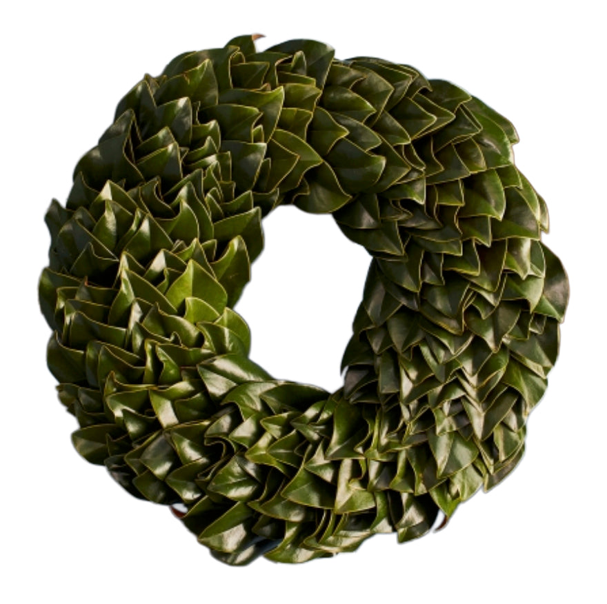 All Green Magnolia Wreath