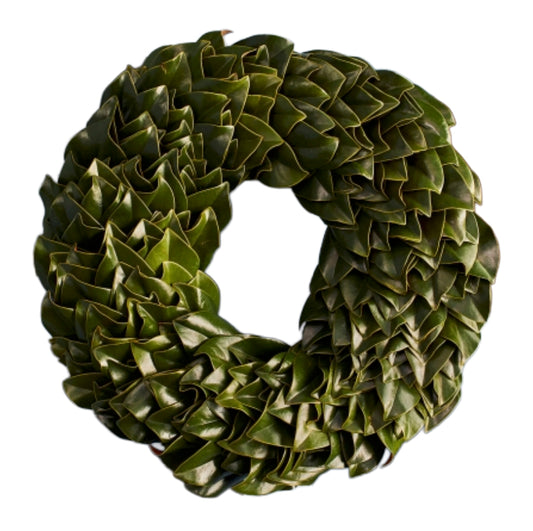All Green Magnolia Wreath