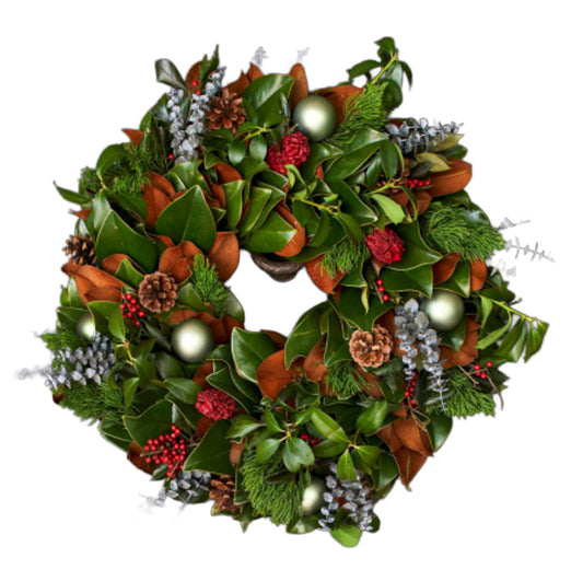 Wintergreen & Ruby Wreath